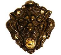 arterameferro Sonnette bouton en laiton extérieur fixation murale lion