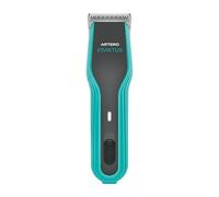 Artero Inviktus Machine de coupe de cheveux A5 professionnelle à faible vibration avec moteur à 2 vitesses, batterie intégrée et base de charge verticale, lame n°10 incluse (turquoise)