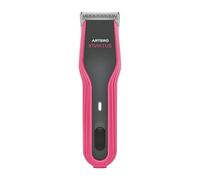 Artero Inviktus Machine de coupe de cheveux A5 professionnelle à faible vibration avec moteur à 2 vitesses, batterie intégrée et base de charge verticale, lame n°10 incluse (fuchsia)