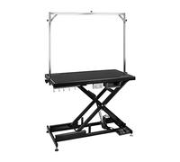 Artero Table de Toilettage Premium - Hauteur Réglable Électrique, Grande Stabilité, Surface Antidérapante, Capacité 100kg, avec Crochets, Prises Électriques, et Accessoires Inclus pour Animaux.