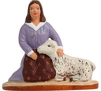 Arterra - Santons de Provence - Bergère au Mouton - Collection 7 cm