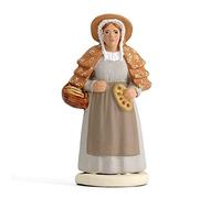 Arterra - Santons de Provence - Femme à la Fougasse - Les Blancs - Collection 7 cm