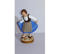 Arterra - Santons de Provence - Petite Fille Qui Danse - Jupe Bleue - Collection 7 cm