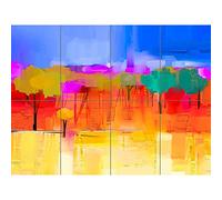 Artery8 Abstract Landscape With Trees XL Giant Panel Poster (8 Sections) Abstrait Paysage Des arbres Affiche
