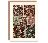 Artery8 Albert Racinet Art Card Pink Green Floral Patterns