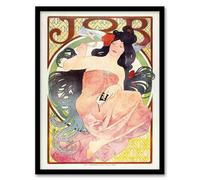 Artery8 Alphonse Mucha Art Nouveau Vintage Job Paper Advert Framed Wall Art Print Home Décor A3