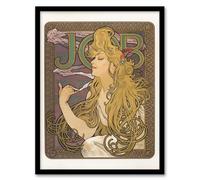Artery8 Alphonse Mucha Job Paper Vintage Advert Art Nouveau Framed Wall Art Print Home Décor A4