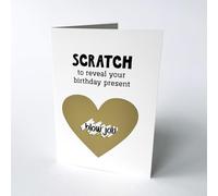 Artery8 Carte d'anniversaire à gratter, carte d'anniversaire amusante pour adulte, format A6 pour mari, petit ami, fiancé avec cœur doré - Surprise coquine