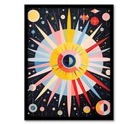 Artery8 Celestial Navigation Hilma af Klint Style Abstract Oil Painting Planetary Cartography Artwork Framed Wall Art Print A4
