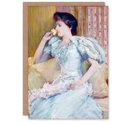 Artery8 Childe Hassam Art Card Actress Lillie Langtry Portrait Painting