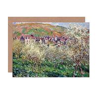 Artery8 Claude Monet Flowering Plum Trees Fine Art Greeting Card Plus Envelope Blank Inside Fleur Des arbres