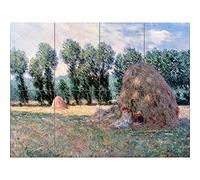 Artery8 Claude Monet Haystacks XL Giant Panel Poster (8 Sections) Affiche