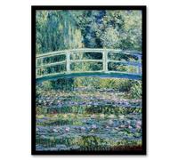Artery8 Claude Monet Water Lilies and Japanese Bridge Framed Wall Art Print Home Décor A4
