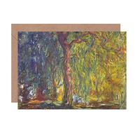 Artery8 Claude Monet Weeping Willow Fine Art Greeting Card Plus Envelope Blank Inside