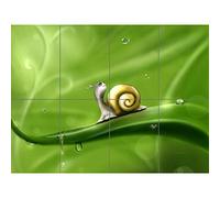 Artery8 Cute Snail Rain XL Giant Panel Poster (8 Sections) Mignonne Pluie Affiche