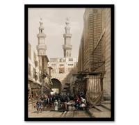 Artery8 David Roberts Metwaleys Minarets and Grand Entrance Framed Wall Art Print Home Décor A4