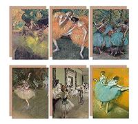 Artery8 Edgar Degas Ballet Dancers Tutus Impressionist Girls Fine Art Greeting Card Pack of 6 Balle Danseur Fille