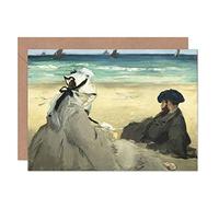 Artery8 Edouard Manet On The Beach Fine Art Greeting Card Plus Envelope Blank Inside Plage
