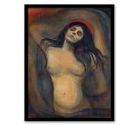 Artery8 Edvard Munch Madonna Loving Woman Oil Painting Framed Wall Art Print Home Décor A3
