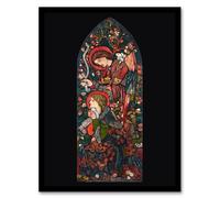 Artery8 Edward Burne Jones The Annunciation Stained Glass Framed Wall Art Print Home Décor A4