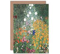 Artery8 Gustav Klimt Flower Garden 1907 Fine Art Greeting Card Plus Envelope Blank Inside Fleur Jardin
