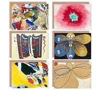 Artery8 Hilma Af Klint Kandinsky Colourful Abstract Mixed Fine Art Greeting Card Pack of 6 Coloré Abstrait