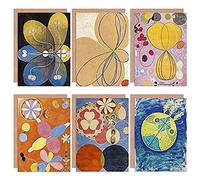 Artery8 Hilma af Klint Primordial Youth Abstract Adulthood Star Evolution Fine Art Greeting Card Pack of 6 Abstrait toile