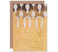 Artery8 Klimt Beethoven Frieze Detail Mural Painting Fine Art Greeting Card Plus Envelope Blank Inside La peinture