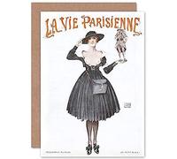 Artery8 La Vie Parisienne Military Message Blue Rude Magazine Cover Sealed Greeting Card Plus Envelope Blank inside Militaire Bleu Couverture du magazine Couverture