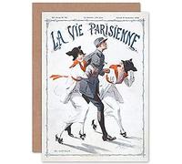 Artery8 La Vie Parisienne Soldier Two Women WW1 Magazine Cover Sealed Greeting Card Plus Envelope Blank inside Soldat Femmes Couverture du magazine Couverture
