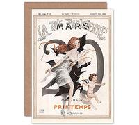 Artery8 La Vie Parisienne Spring Woman Cherub Magazine Cover Sealed Greeting Card Plus Envelope Blank inside Printemps Femme Couverture du magazine Couverture