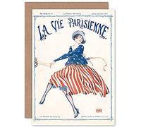 Artery8 La Vie Parisienne USA Enters WW1 Magazine Cover Sealed Greeting Card Plus Envelope Blank inside Les États-Unis d'Amérique Couverture du magazine Couverture