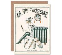 Artery8 La Vie Parisienne War Time Fashion Magazine Cover Sealed Greeting Card Plus Envelope Blank inside Guerre Mode Couverture du magazine Couverture