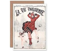 Artery8 La Vie Parisienne Winter Skating Beware Cherubs Magazine Cover Sealed Greeting Card Plus Envelope Blank inside L'hiver Couverture du magazine Couverture