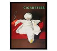 Artery8 Leonetto Cappiello JOB Vintage Advert Relaxing Man Framed Wall Art Print Home Décor A4