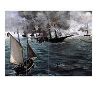 Artery8 Manet Battle USS Kearsarge Css Alabama Painting XL Giant Panel Poster (8 Sections) Bataille La peinture Affiche