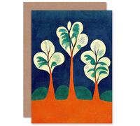 Artery8 Matisse Style Trees for Him or Her Man Woman Birthday Thank You Congratulations Blank Art Greeting Card
