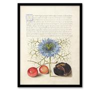 Artery8 Model Book of Calligraphy Love in a Mist and Cherries Framed Wall Art Print Home Décor A4