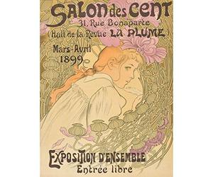 Artery8 Mucha Salon Des Cent 20th Exhibition Nouveau Advert Extra Large XL Wall Art Poster Print Exposition La publicité mur Impression d'affiches