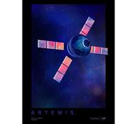Artery8 NASA Artemis Moon Mission Courageous Lunar Space Travel Destination Poster Large Wall Art Poster Print Thick Paper 18X24 Inch