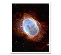 Artery8 NASA James Webb Space Telescope Southern Ring Nebula NGC 3132 NIRCam Image Art Print Framed Poster Wall Decor 12x16 inch
