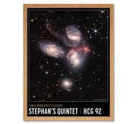 Artery8 NASA James Webb Space Telescope Stephans Quintet HCG 92 Poster Art Print Framed Poster Wall Decor 12x16 inch