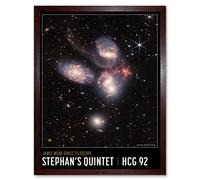 Artery8 NASA James Webb Space Telescope Stephans Quintet HCG 92 Poster Art Print Framed Poster Wall Decor 12x16 inch