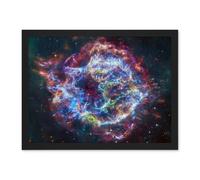 Artery8 NASA James Webb Telescope Cassiopeia A (Cas A) Composite Living Room Artwork Framed Wall Art Print 18X24 Inch