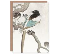 Artery8 Ohara Koson Art Card Magpie Bird On Tree Branch