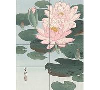 Artery8 Ohara Koson Flowering Water Lily Painting XL Giant Panel Poster (8 Sections) Fleur Eau La peinture Affiche