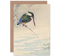 Artery8 Ohara Koson Kingfisher Bird Japanese Painting Fine Art Greeting Card Plus Envelope Blank Inside Roi Oiseau Japonais La peinture