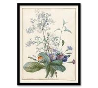 Artery8 Pierre Joseph Redoute Bouquet of Flowers with Insects Framed Wall Art Print Home Décor A3