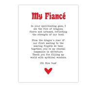 Artery8 Poème d'amour jeu de rôle Nerd Fiancé romantique Chambre Grande affiche murale imprimée papier épais 45,7 x 61 cm