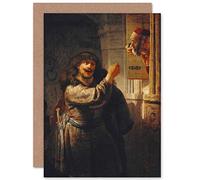 Artery8 Rembrandt Samson Threatened His Father In Law Fine Art Greeting Card Plus Envelope Blank Inside